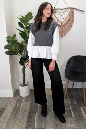 BP Cable Knit Vest-Shirt