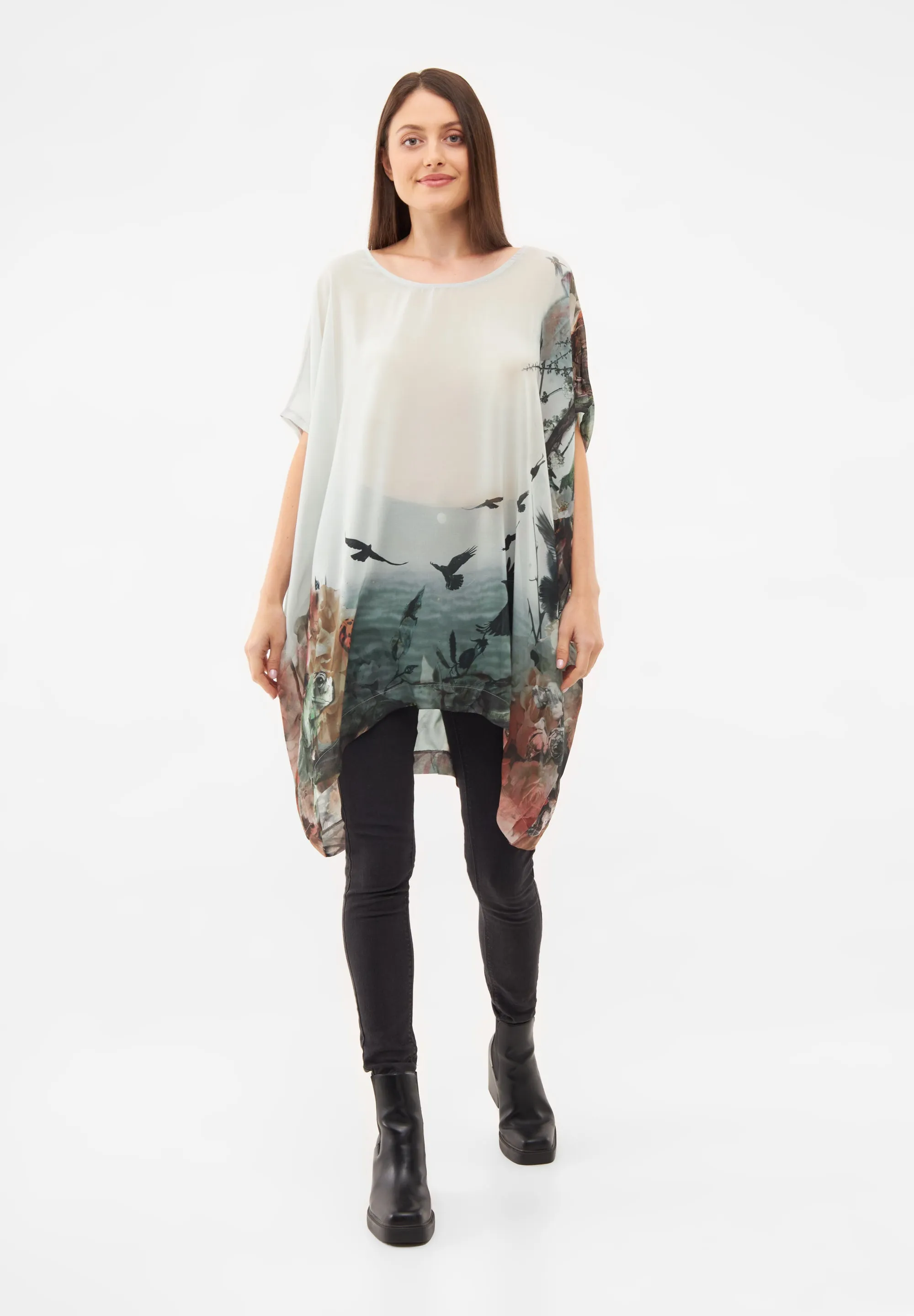 Bramble Blue Drape Dress