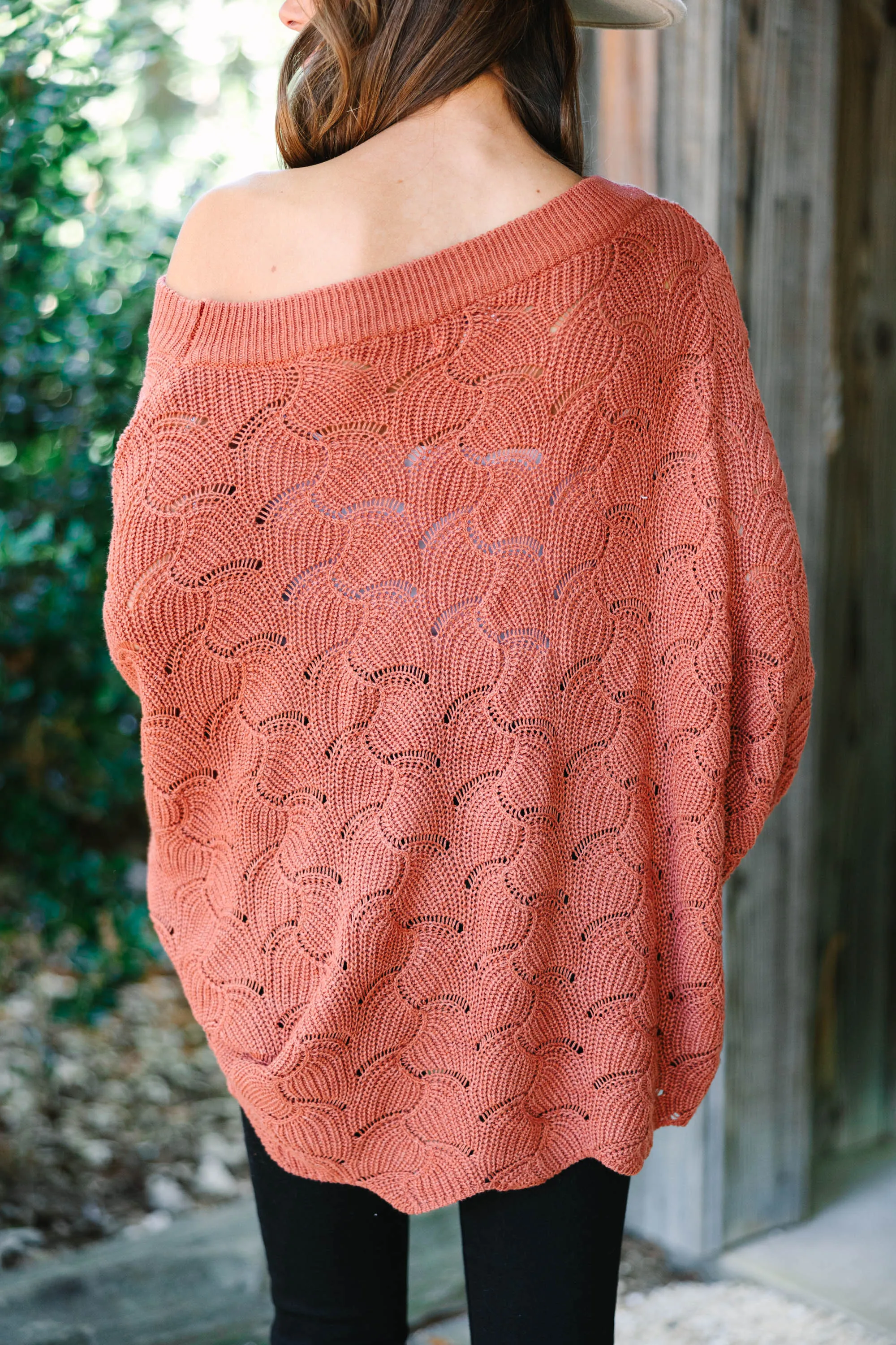 Breaking Free Ginger Orange Batwing Sweater