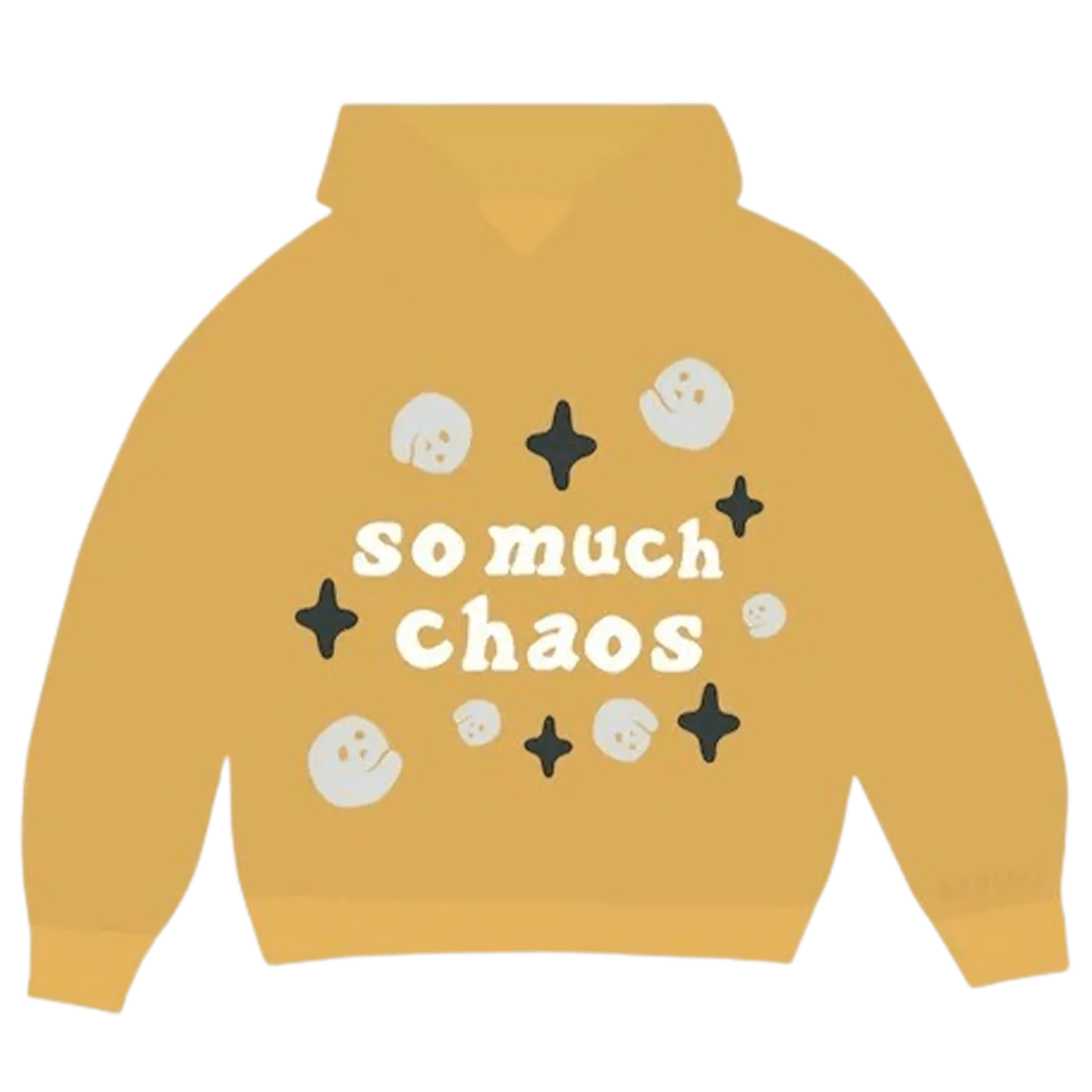 Broken Planet Hoodie 'So Much Chaos' - Mustard Yellow