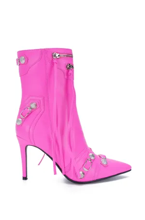 BROOKLYN-HOTPINK STILETTO BOOTIE