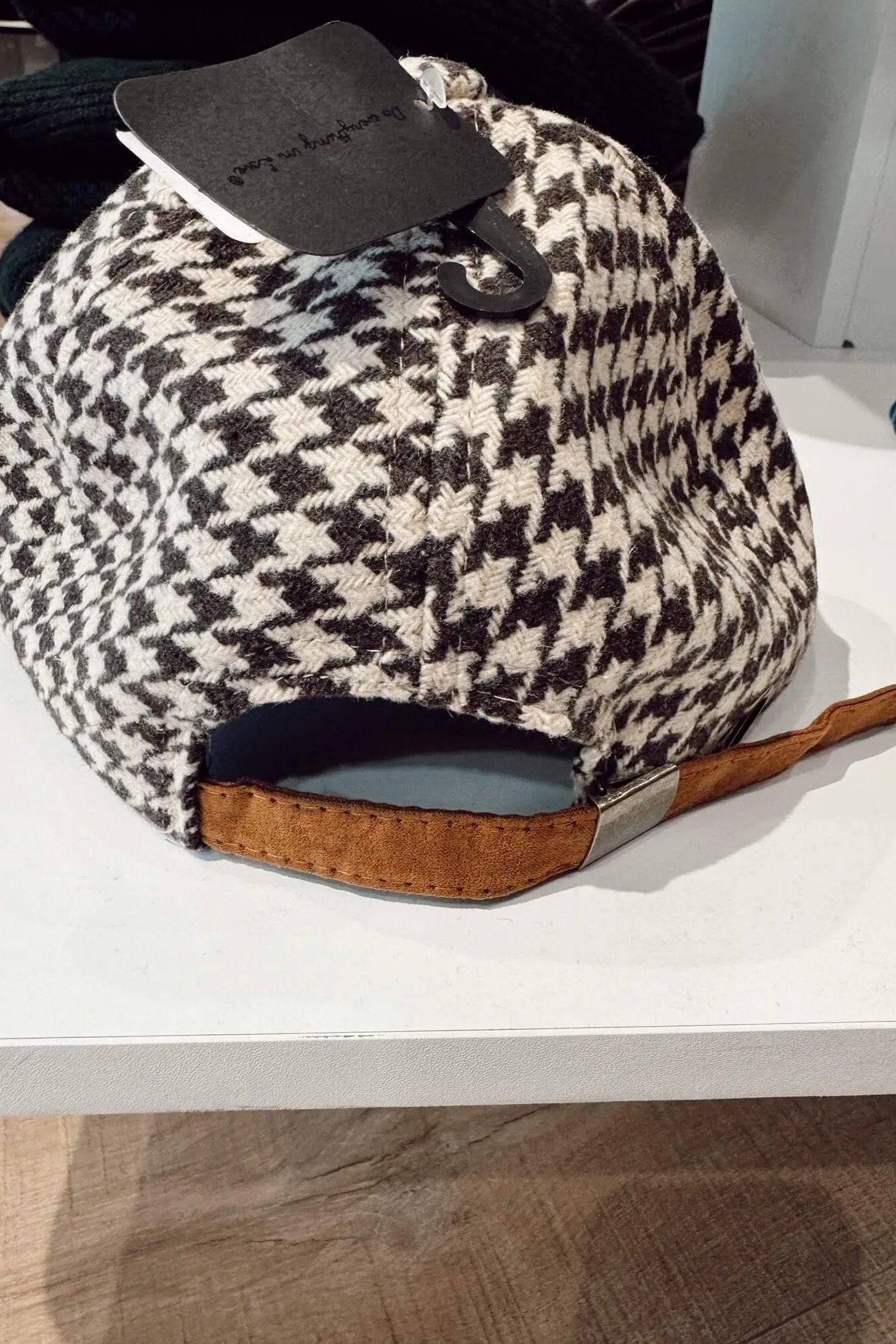 Brown Houndstooth Hat