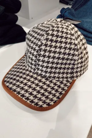 Brown Houndstooth Hat