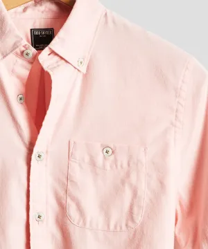 Brushed Cotton Cashmere Twill Shirt in Pink
