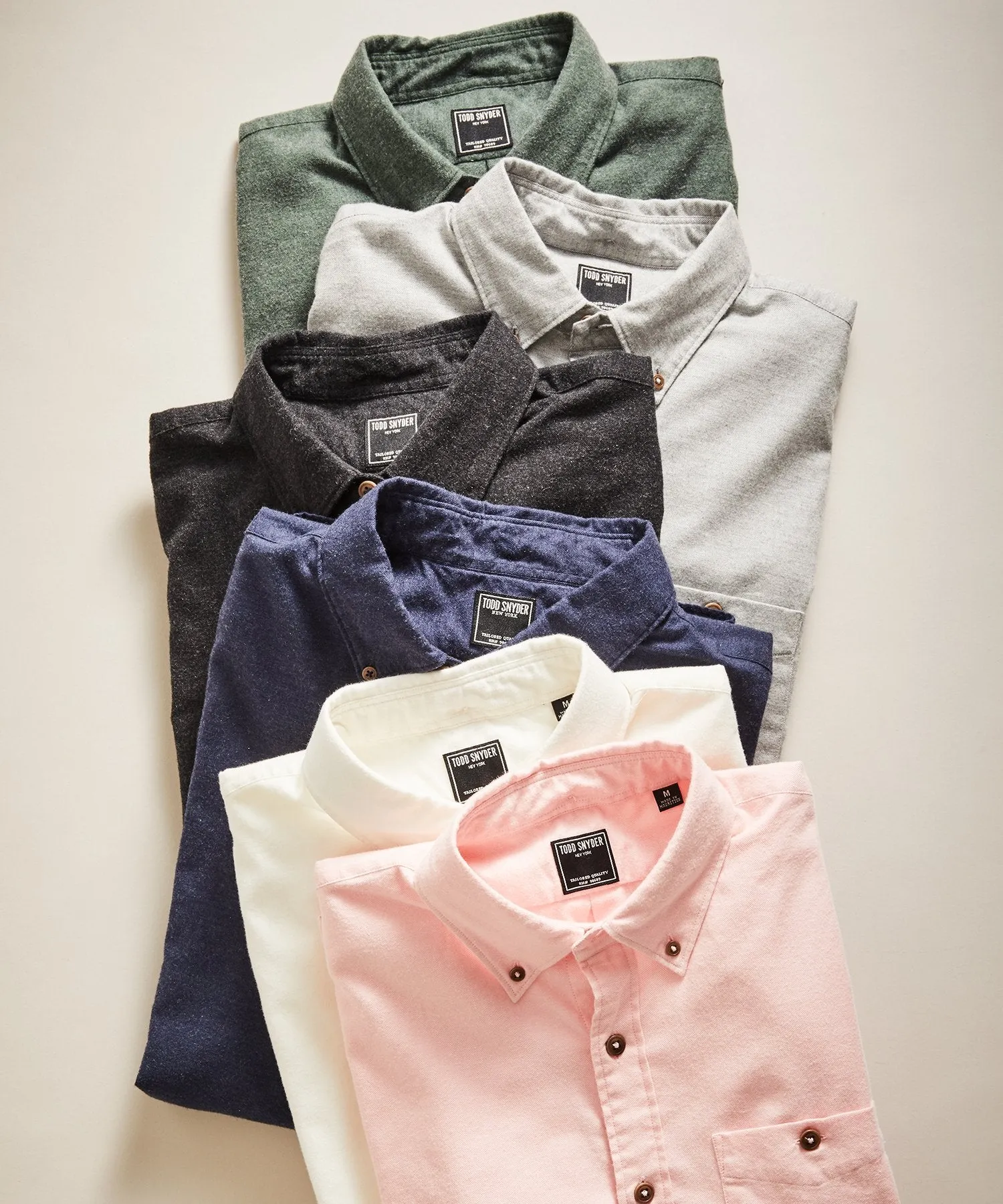 Brushed Cotton Cashmere Twill Shirt in Pink