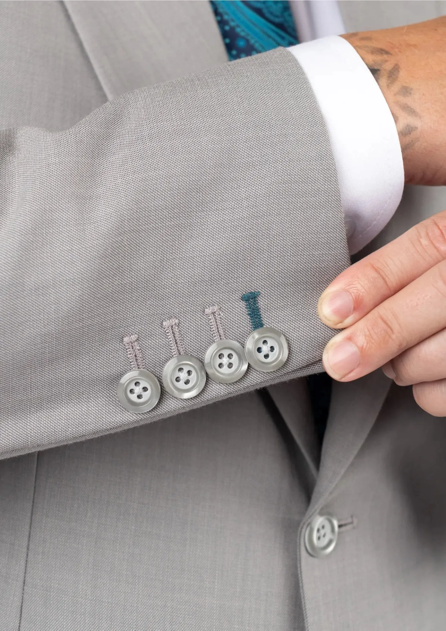 Bryant Harbor Grey Sharkskin Suit