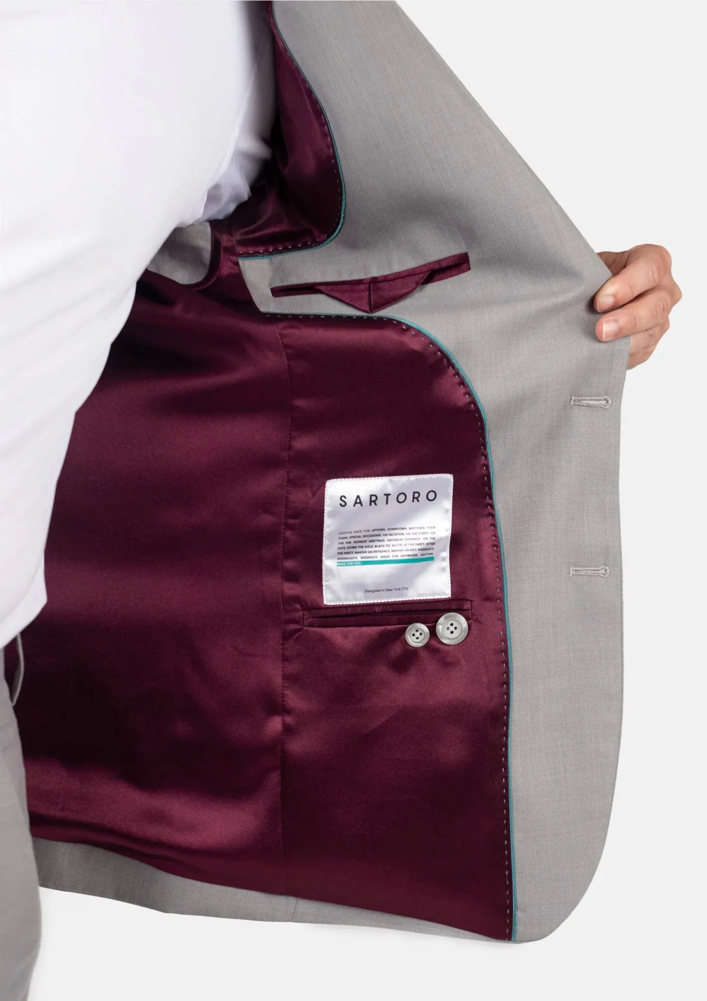 Bryant Harbor Grey Sharkskin Suit