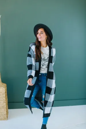Buffalo Plaid Sweater Cardigan
