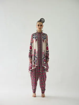 Bukhara Raspberry Nilofer Tunic Set