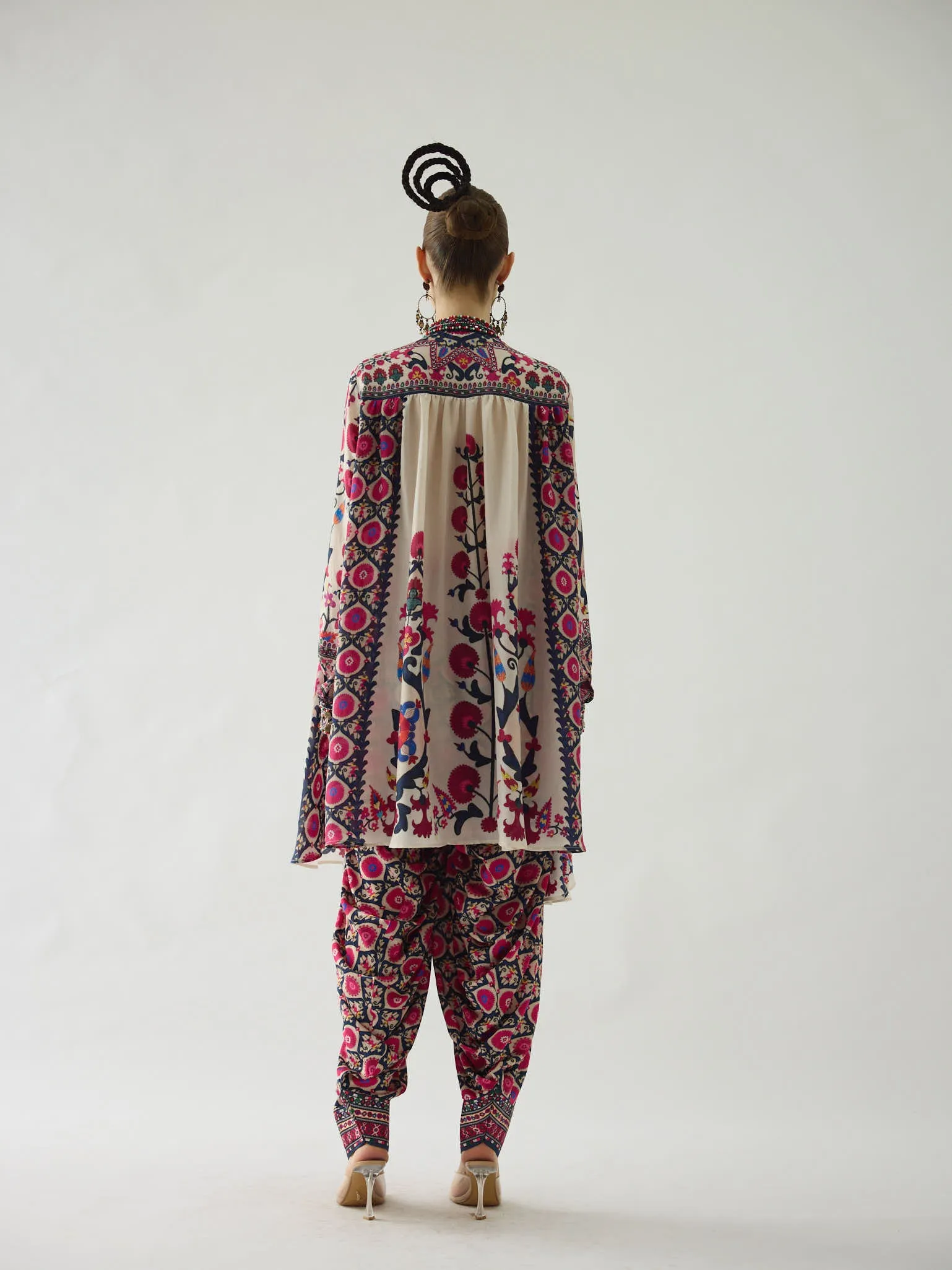 Bukhara Raspberry Nilofer Tunic Set