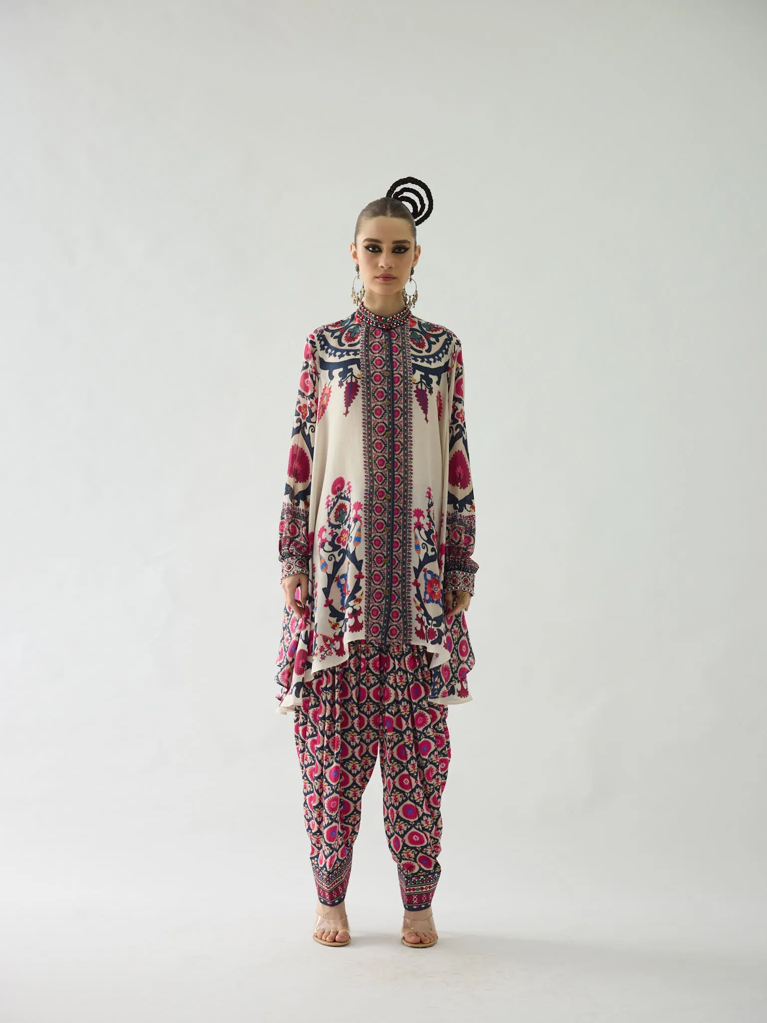 Bukhara Raspberry Nilofer Tunic Set