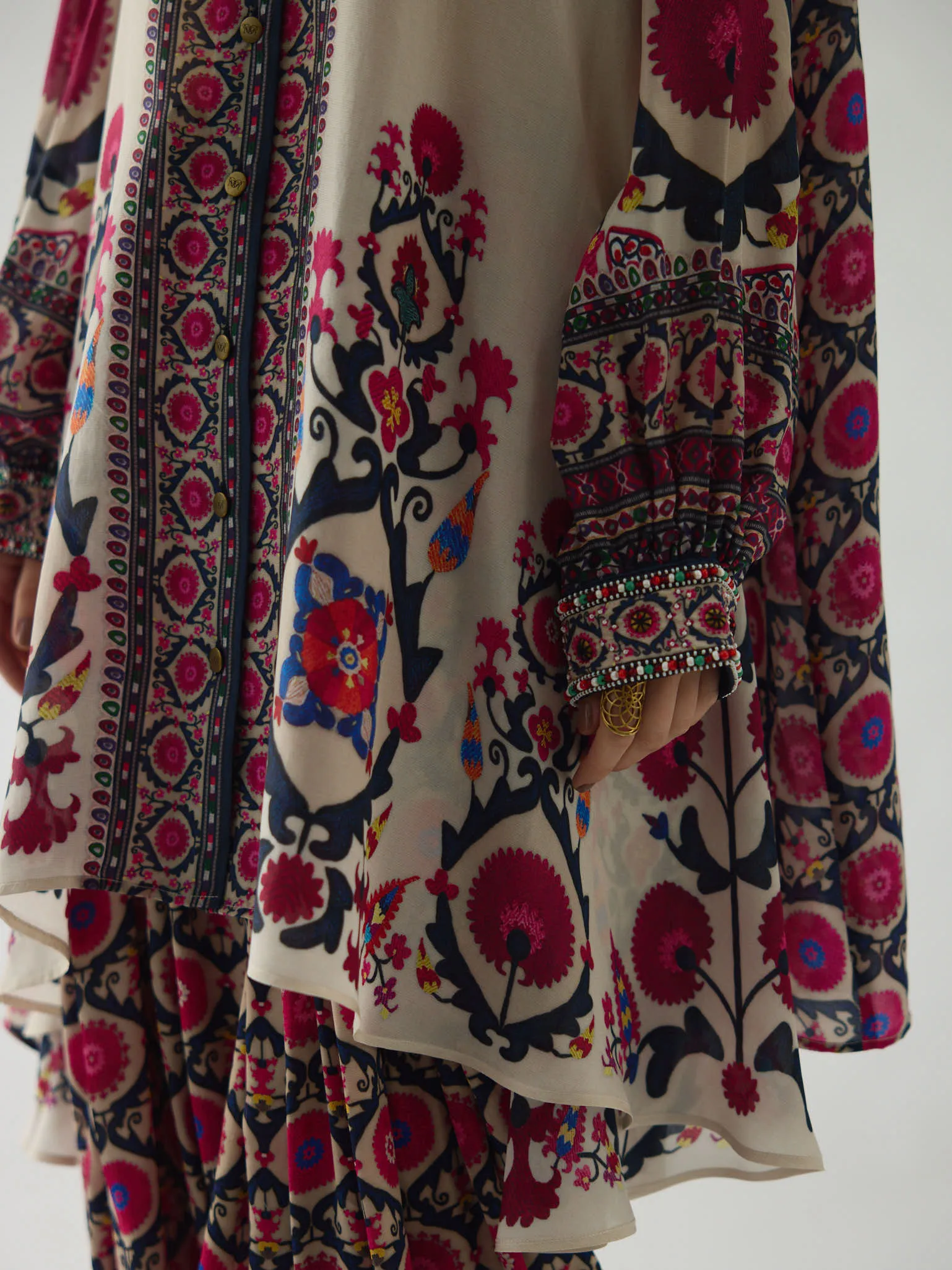Bukhara Raspberry Nilofer Tunic Set