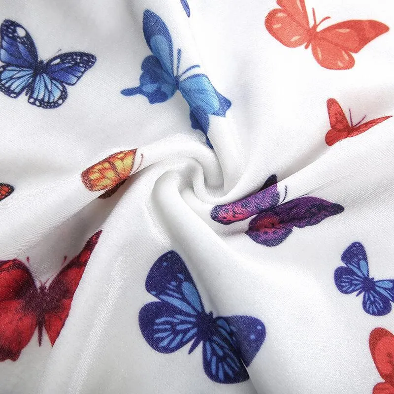 Butterfly Printed Bodycon Dress