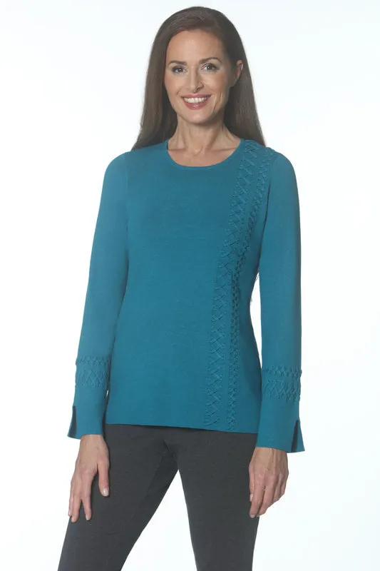 Cable Front Criss-Cross Tunic