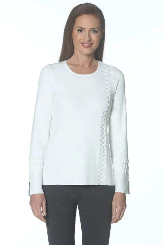 Cable Front Criss-Cross Tunic