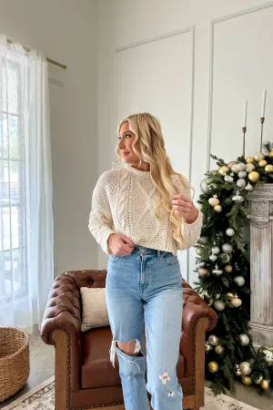 Cable Knit Loose Fit Sweater
