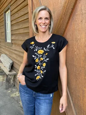 Camelia Ebony Safflower Blouse