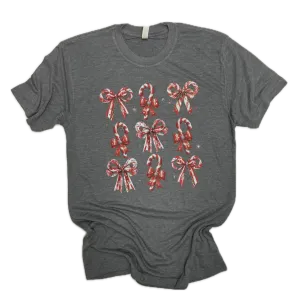Candy Cane Coquette Tee HV202