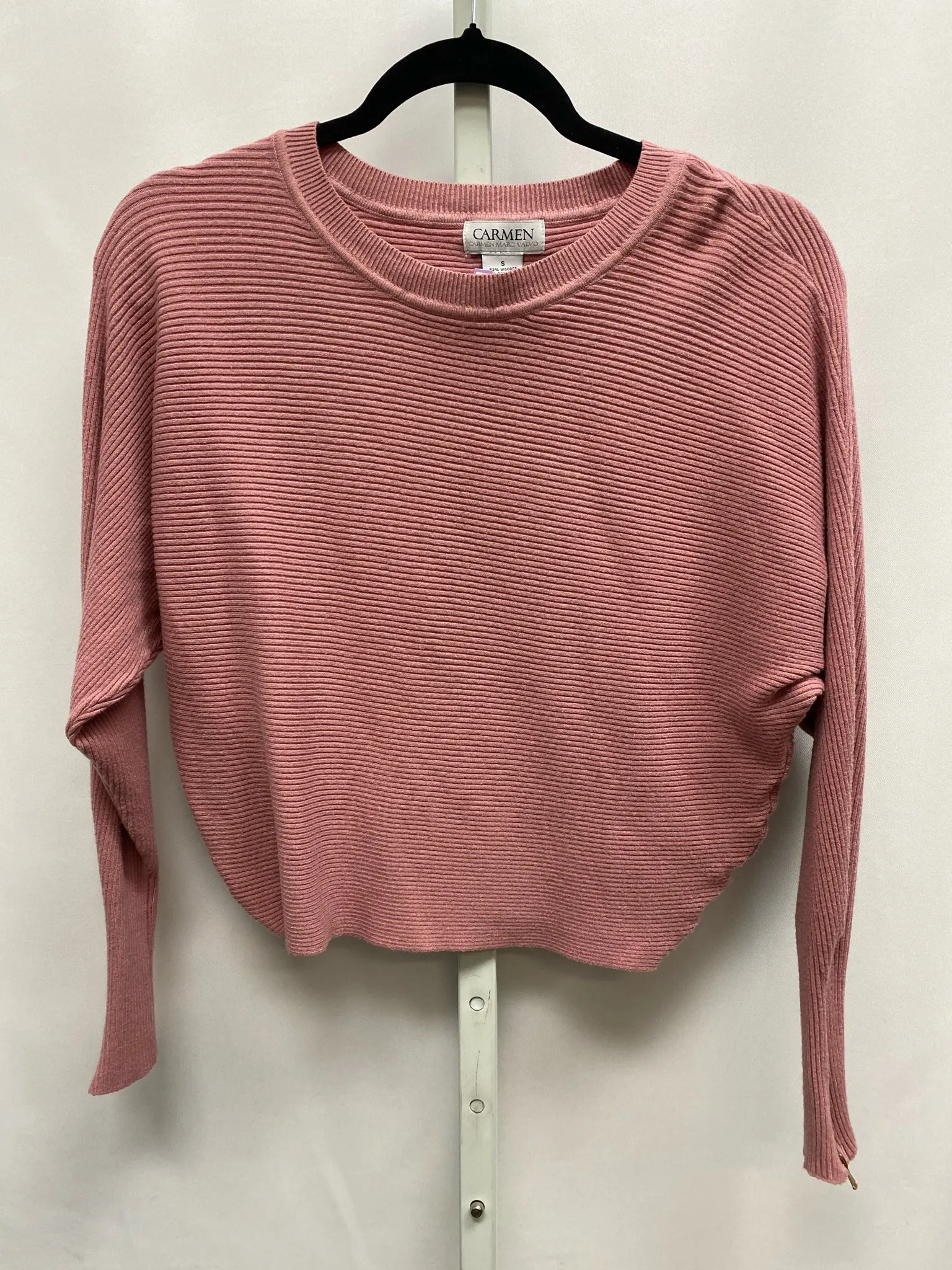 Carmen Size Small Pink Long Sleeve Sweater