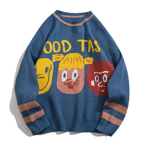 Cartoon Girl Ood Tas Knitted Sweater