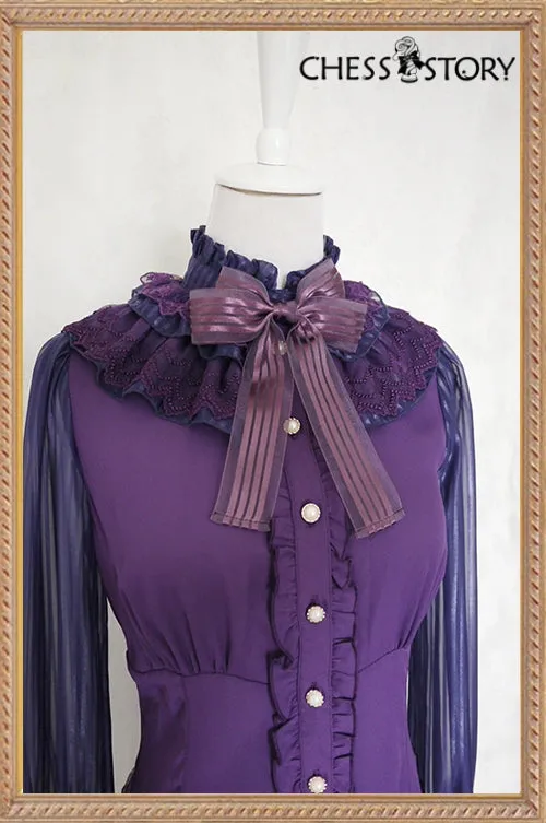 Chess Story~Doll Theater~Classic Lolita Chiffon Long-Sleeved Shirt