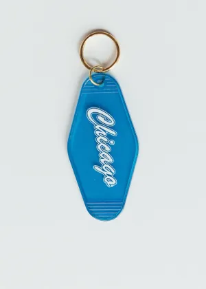 Chicago Retro Motel Keytag - Blue