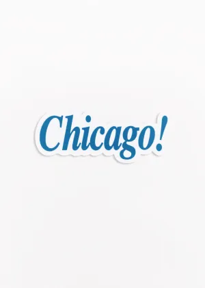 Chicago Retro Sticker - Blue