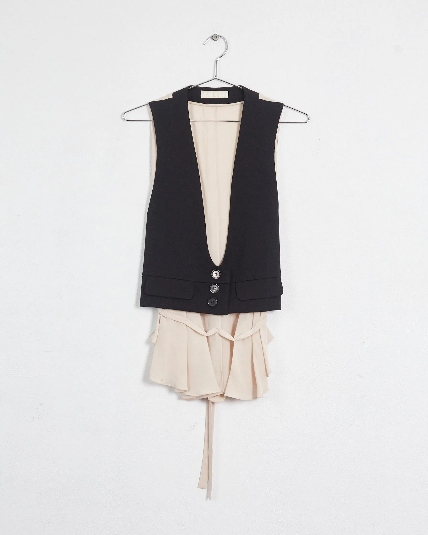 Chloé fall '15 tailored waistcoat, black & nude, 10