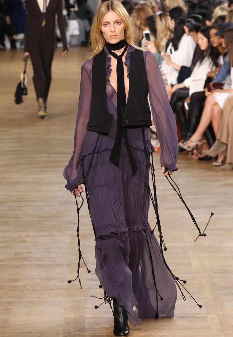 Chloé fall '15 tailored waistcoat, black & nude, 10
