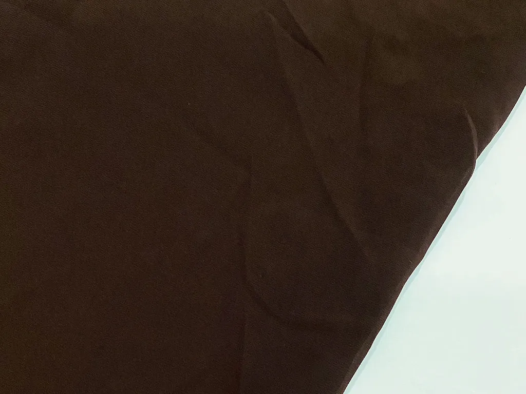 Chocolate Brown Plain Georgette Fabric (Wholesale)