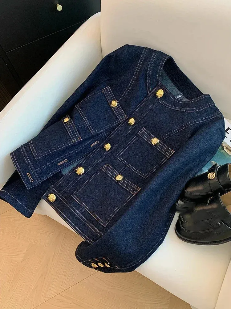 Chosen Charm Dark Wash Denim Jacket
