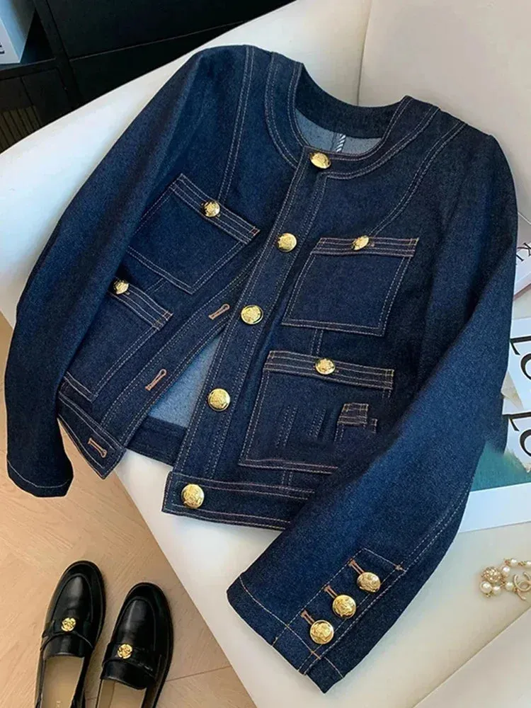 Chosen Charm Dark Wash Denim Jacket