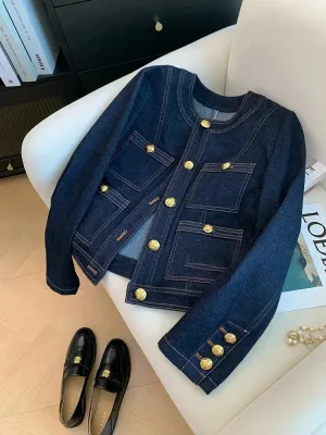 Chosen Charm Dark Wash Denim Jacket
