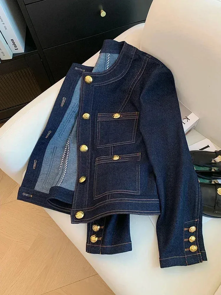 Chosen Charm Dark Wash Denim Jacket