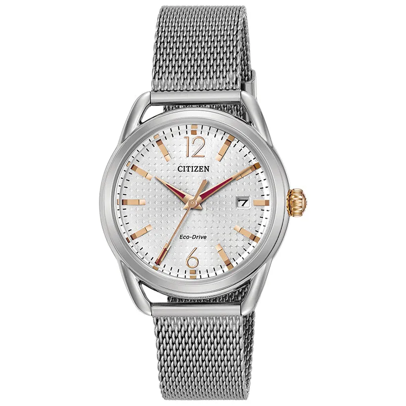 Citizen Eco-Drive Women's Stainless Steel Mesh Bracelet
