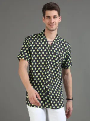 Citrus Twist Half Sleeves Cuban Collar Shirt