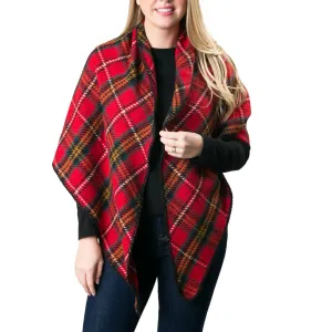 Claire Wrap Red Plaid