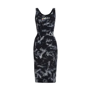 Cold Pressed Rose Bodycon Tie & Dye Dress