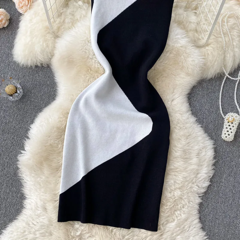 Colorful Pitchwork Bodycon Dress
