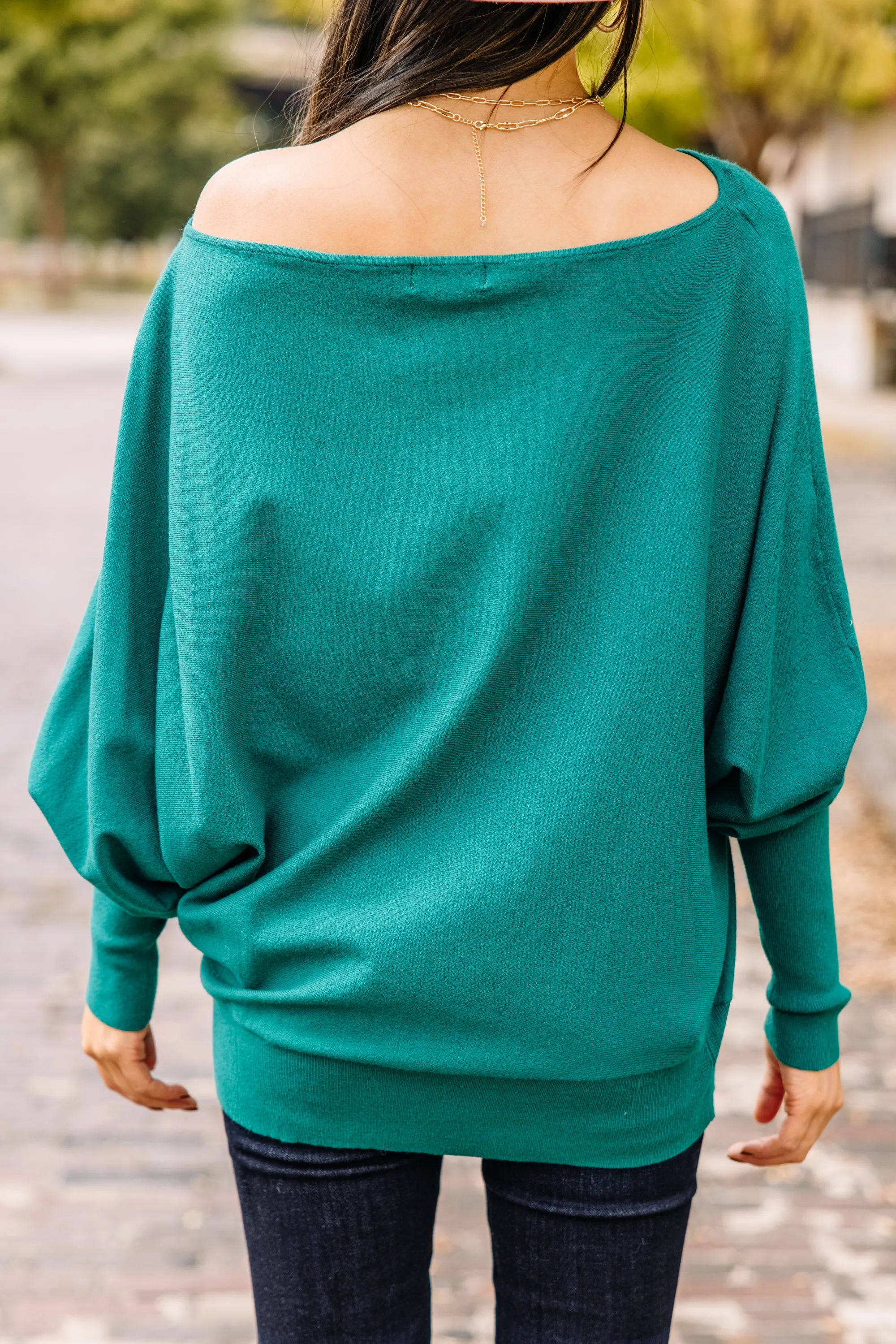 Come On Over Emerald Green Sweater