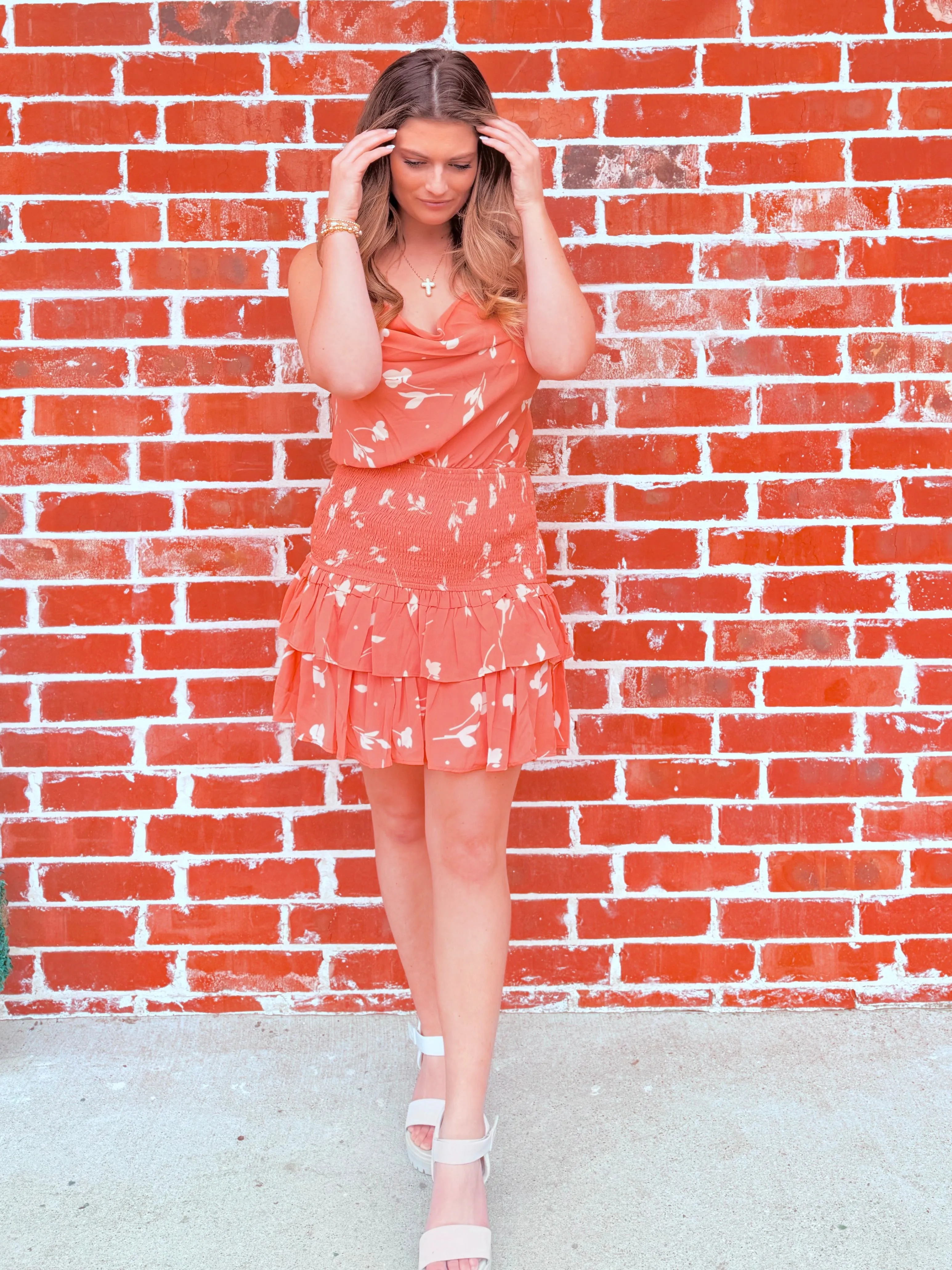Coral Uptown Girl Dress