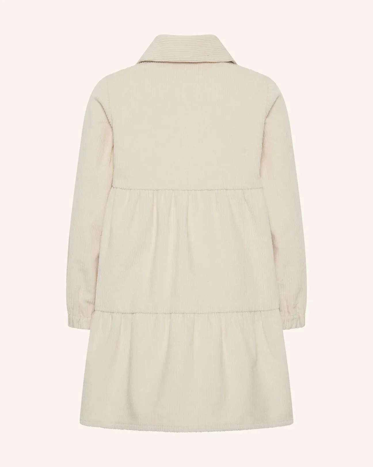 Corduroy Tiered Dress - Cream