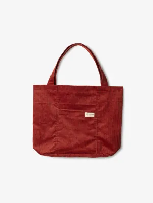 Corduroy Tote Bag in Roasted Red