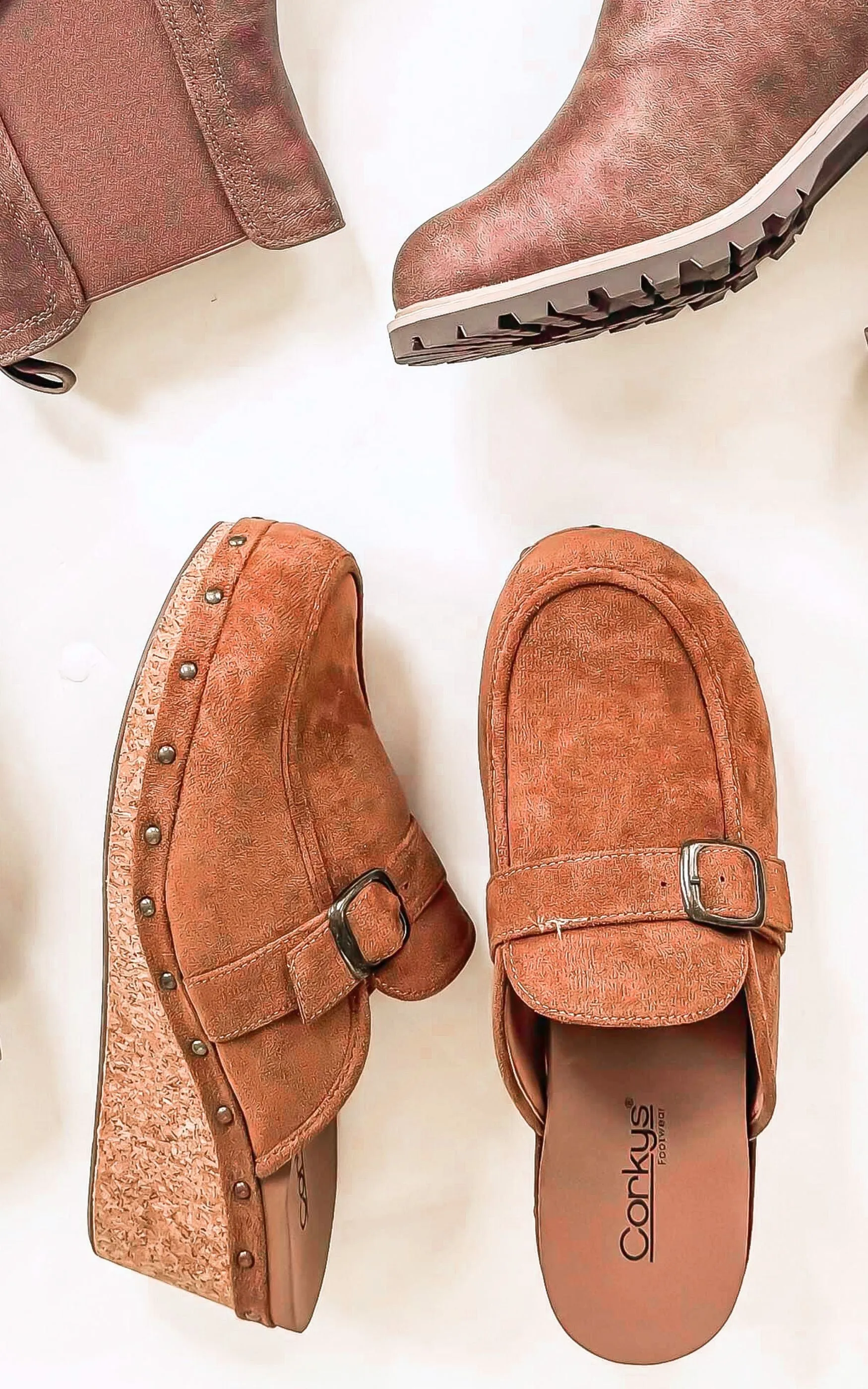 Corkys Just Precious Tobacco Fall Wedges