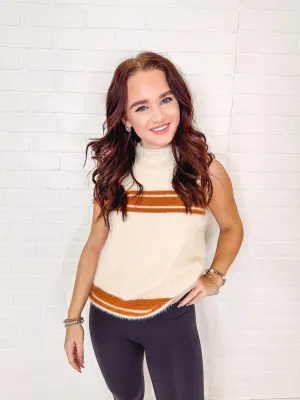 Cosmic Love Mock Neck Sleeveless Top
