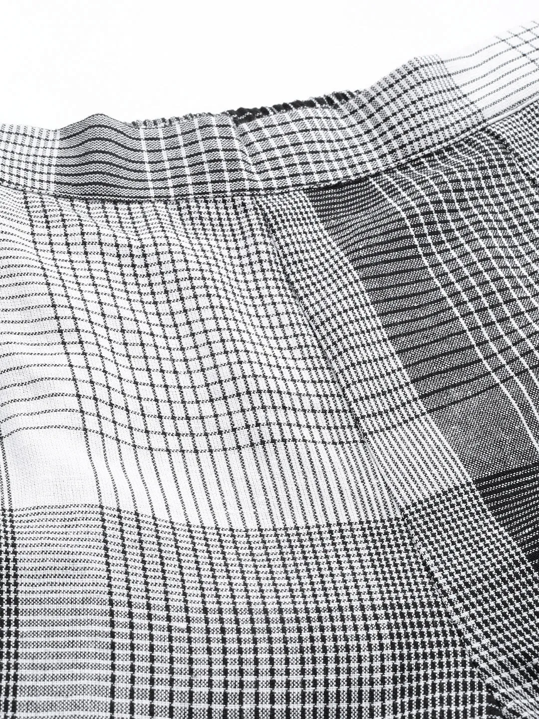 Cottinfab Women Checked Cotton Shirt with Trousers