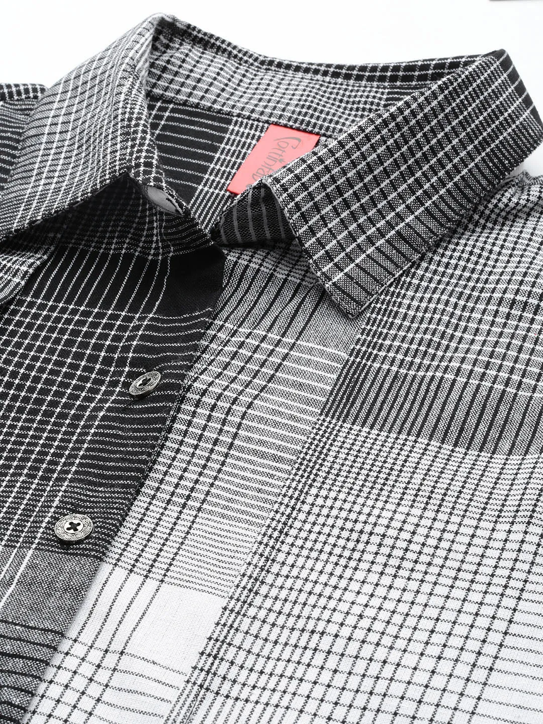 Cottinfab Women Checked Cotton Shirt with Trousers