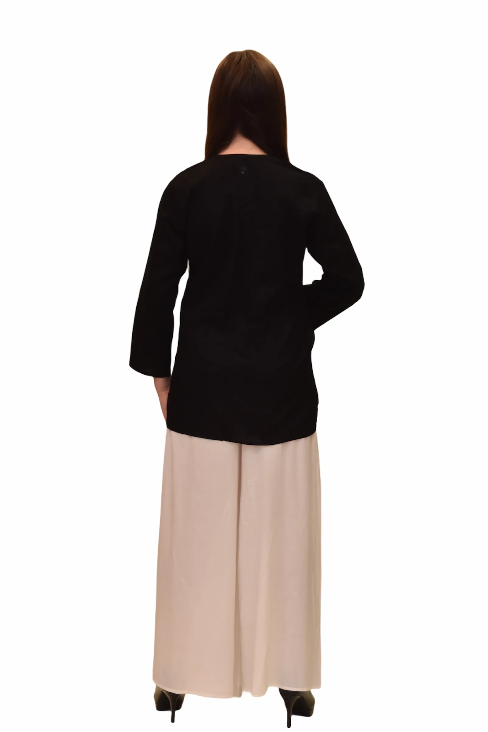 Cotton Crow Black Embroidered Short Tunic