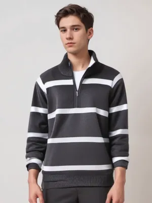 Cotton Knit Sweater with Jersey Fabric
