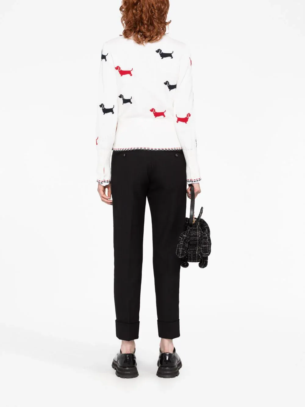 Cotton Pointelle Crewneck Hector Cardigan